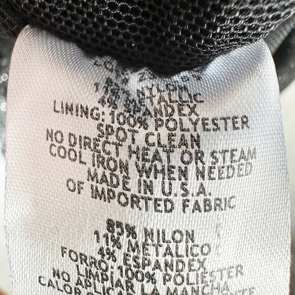 AQUA Drapey Mini Cocktail Holiday Night Out Metallic Party Dress Size 4 - Picture 6 of 15